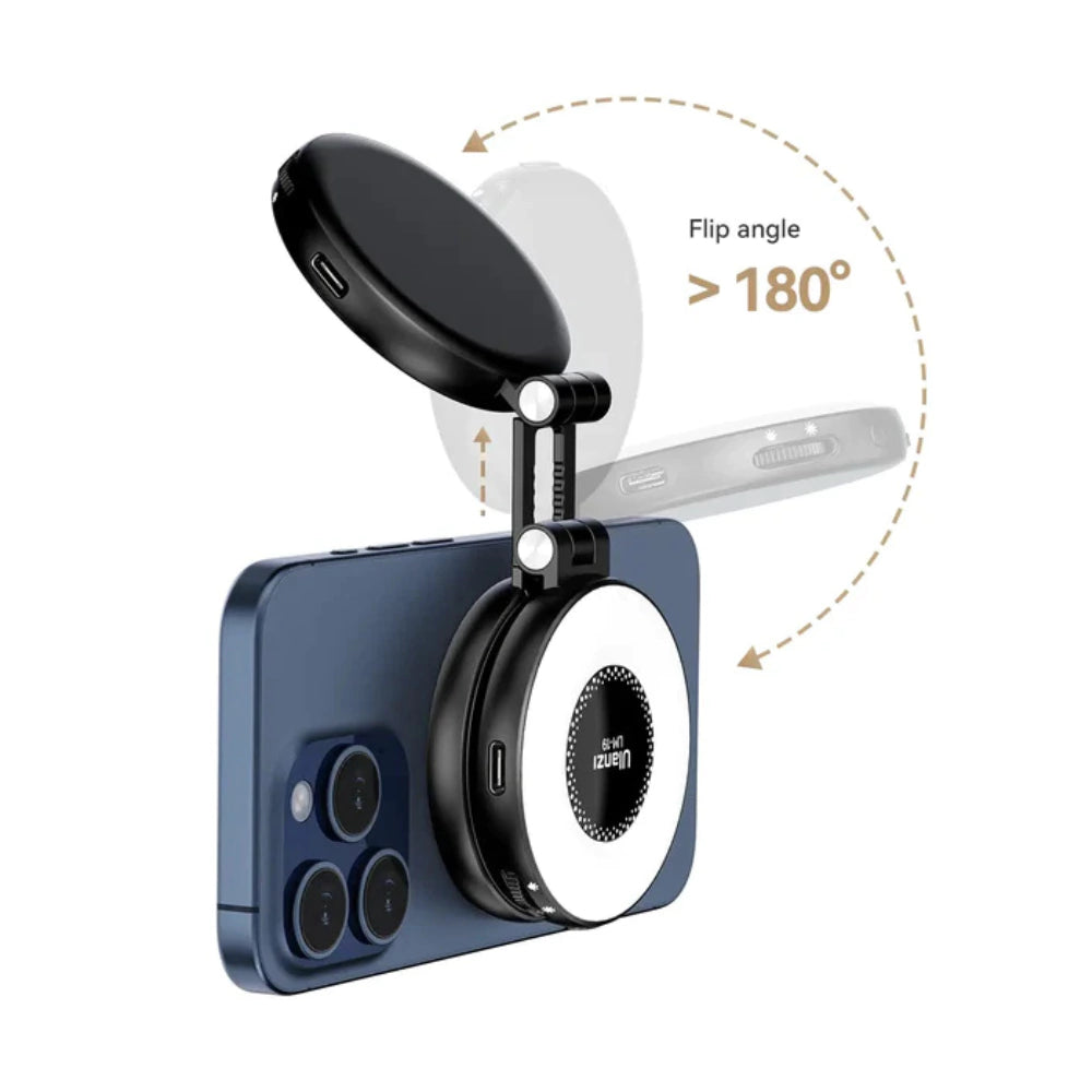 Mini Luz LED Magnética para Fotos e Vídeos no Celular