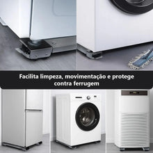 Carregar imagem no visualizador da galeria, Suporte De Base Com Rodinhas Para Geladeira Máquina De Lavar Fogão Móveis Ajustável
