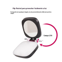Carregar imagem no visualizador da galeria, Espelho de Beleza Magnético para Telefone com Luz de Preenchimento Fotografia Portátil Luz de Beleza Dobrável
