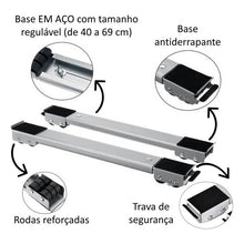 Carregar imagem no visualizador da galeria, Suporte De Base Com Rodinhas Para Geladeira Máquina De Lavar Fogão Móveis Ajustável
