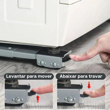 Carregar imagem no visualizador da galeria, Suporte De Base Com Rodinhas Para Geladeira Máquina De Lavar Fogão Móveis Ajustável
